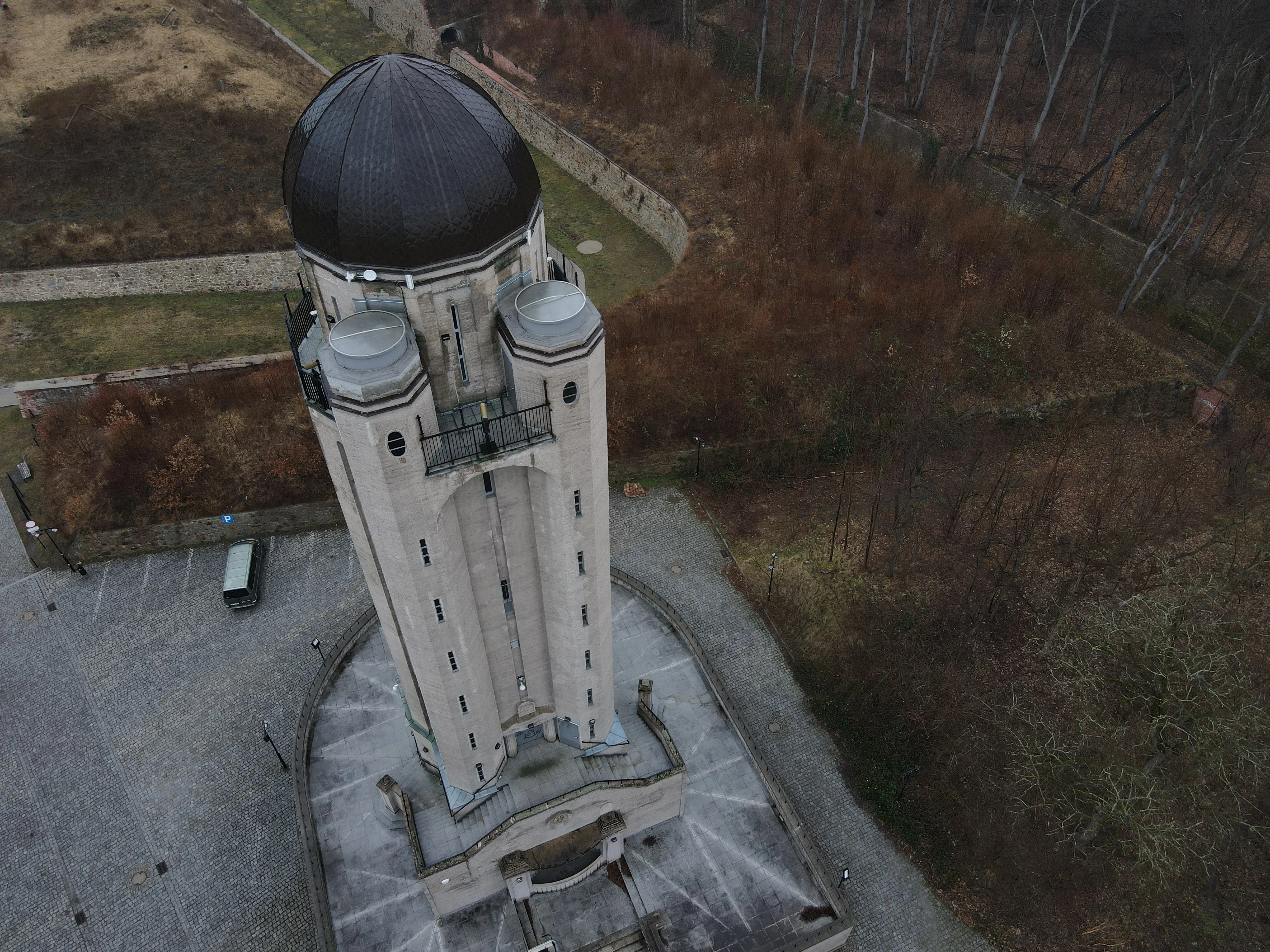 Wieża Bismarcka w Nysie - Widok z lotu ptaka