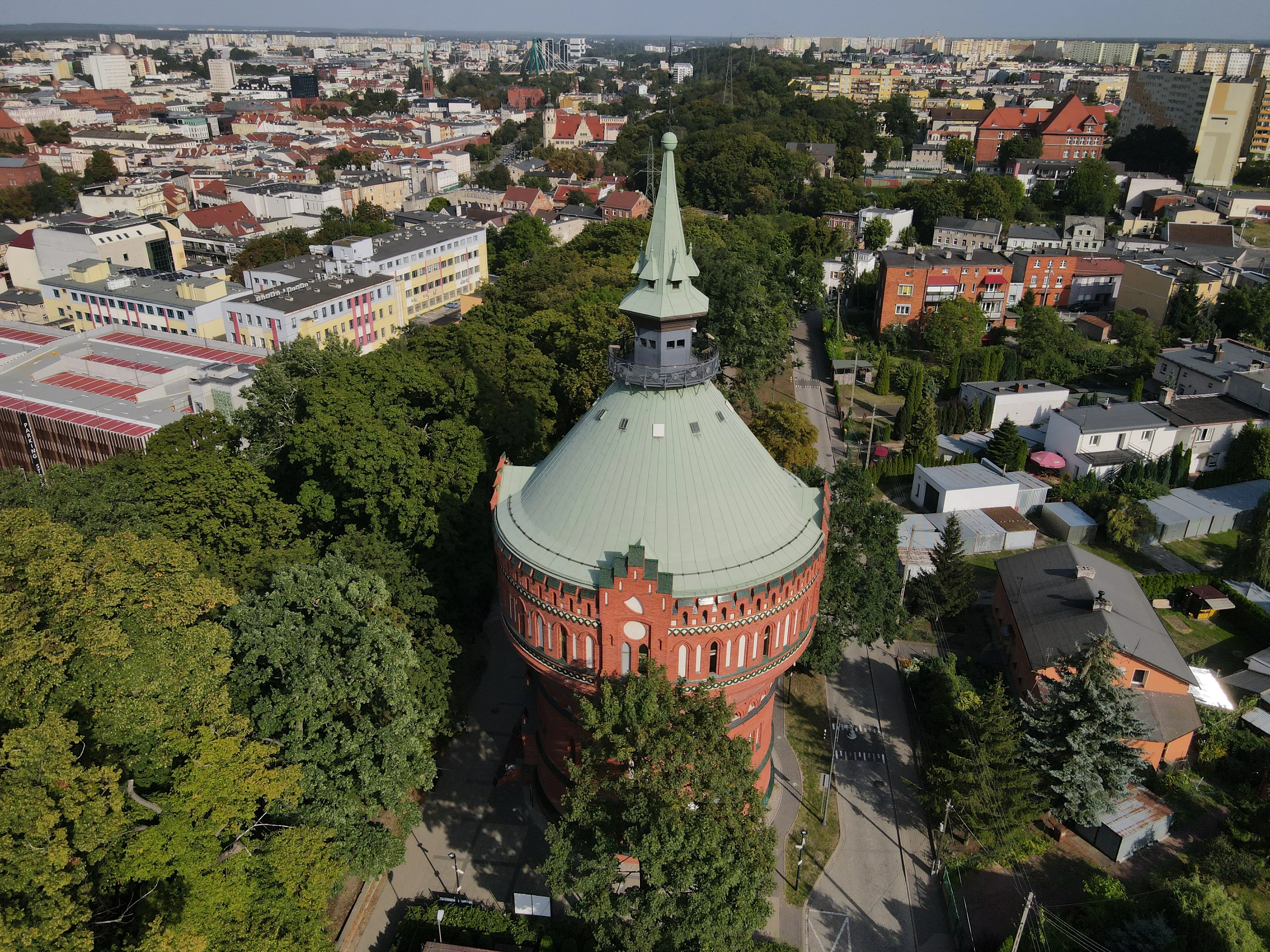 Wieża Ciśnień w Bydgoszczy - Widok z lotu ptaka