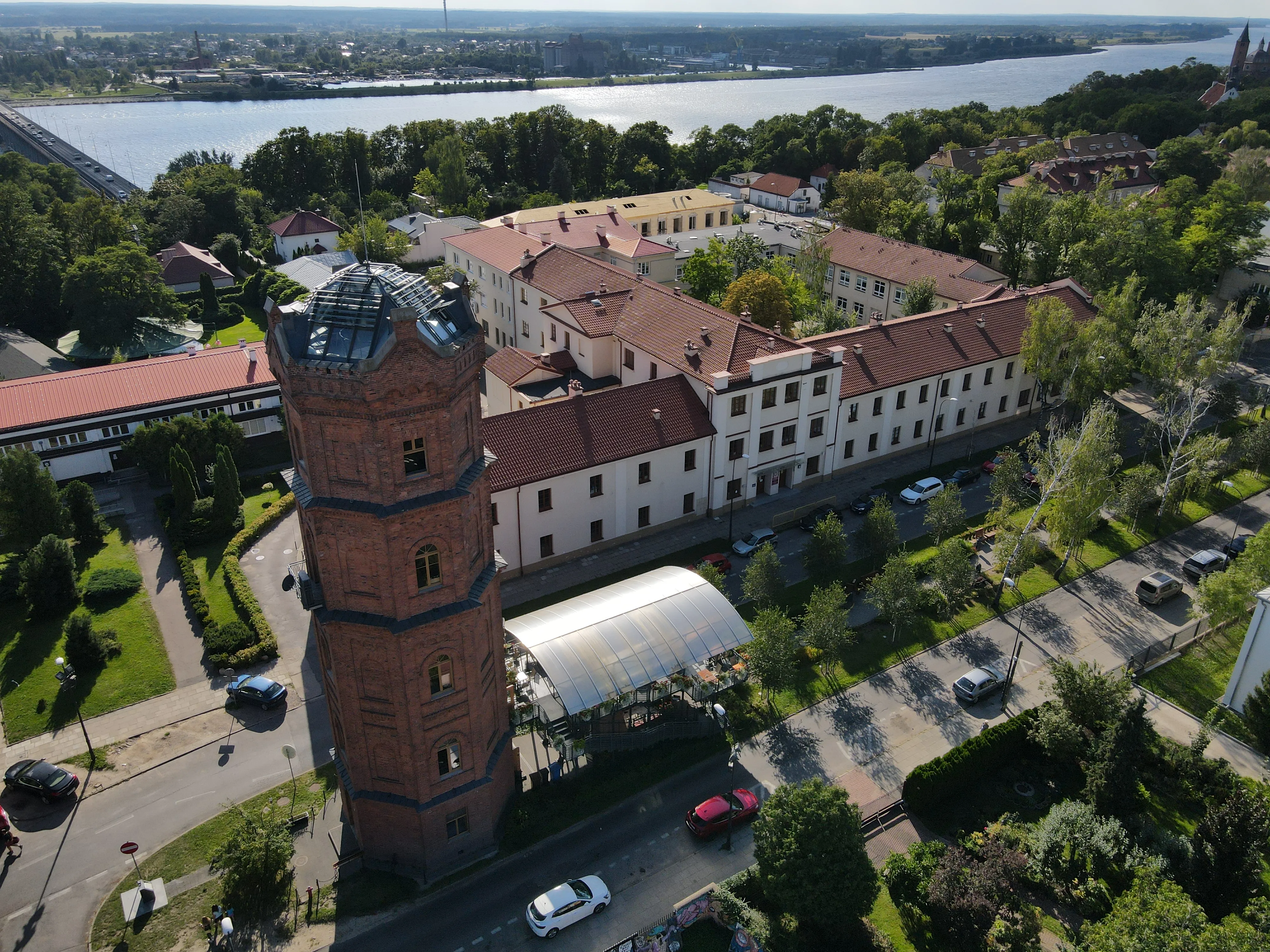 Wieża Ciśnień w Płocku - Widok z lotu ptaka