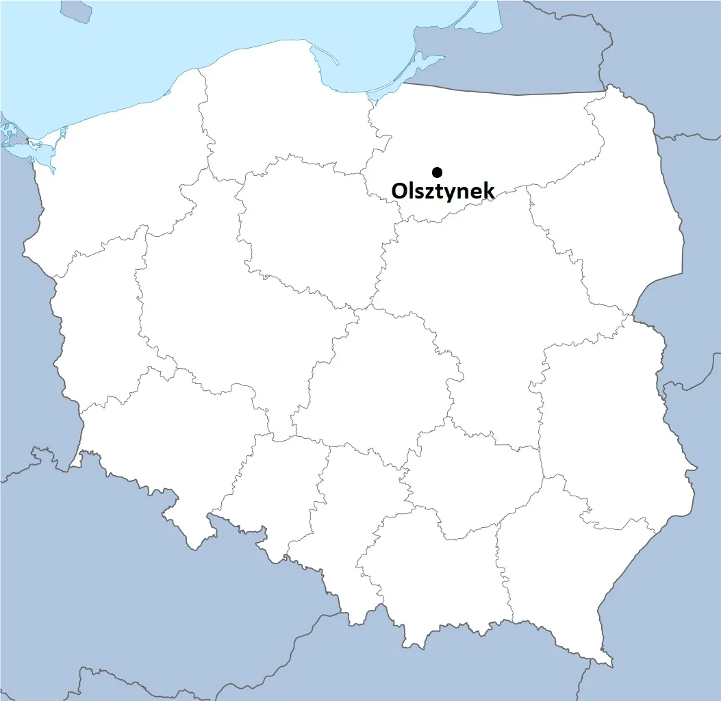 Wieża Wodna w Olsztynku - Lokalizacja